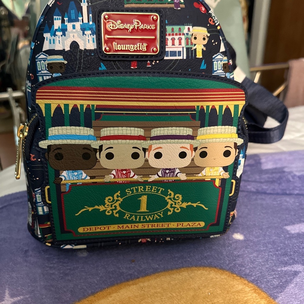Disney Parks Dapper Dan Loungefly Mini Backpack Funko Pop Mainstreet U.S.A